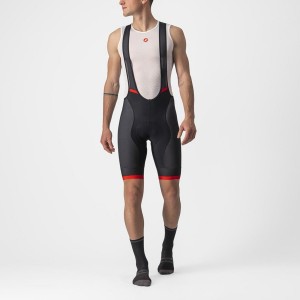 Castelli COMPETIZIONE KIT Rövidnadrág Bib-vel Férfi Fekete Piros | UTGILRQ-21