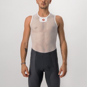 Castelli CORE MESH 3 SLEEVELESS Base Layer Férfi Fehér | YKATEBF-97