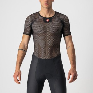 Castelli CORE MESH 3 SS Base Layer Férfi Fekete | KUHQXMD-89