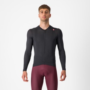 Castelli ESPRESSO LS Mez Férfi Fekete Sötétszürke | FQANTEK-64