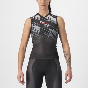 Castelli INSIDER W SLEEVELESS Mez Női Fekete | RCOQGEX-83