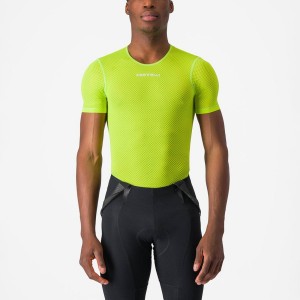 Castelli PRO MESH 2.0 SHORT SLEEVE Base Layer Férfi Világos Zöld | PSGAHNZ-72