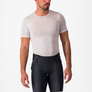 Castelli PRO MESH 2.0 SHORT SLEEVE Base Layer Férfi Fehér | RCKEPZQ-82