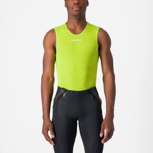 Castelli PRO MESH 2.0 SLEEVELESS Base Layer Férfi Világos Zöld | SQLJKFA-18