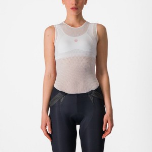 Castelli PRO MESH W SLEEVELESS Base Layer Női Fehér | WAOJZPU-67