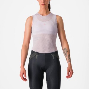 Castelli PRO MESH W SLEEVELESS Base Layer Női Lila Fehér | YZNIVKB-84