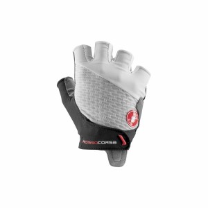 Castelli ROSSO CORSA 2 W Kesztyű Női Fehér | YXLTZJD-05