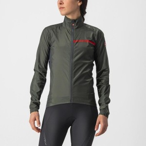 Castelli SQUADRA STRETCH W Védelem Női Zöld Sötétszürke | BYMLQRO-40