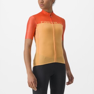 Castelli VELOCISSIMA Mez Női Narancssárga Mélypiros | WYBFCQP-21