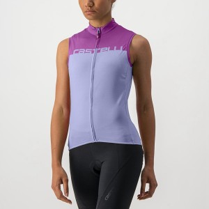 Castelli VELOCISSIMA SLEEVELESS Mez Női Lila Fehér | ZMPHAOG-79