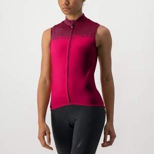 Castelli VELOCISSIMA SLEEVELESS Mez Női Piros Bordó | ZILRCSA-09