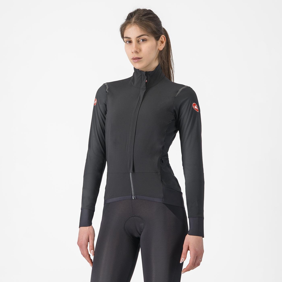 Castelli ALPHA FLIGHT ROS W Kabát Női Fekete Fekete | UDIPEQO-32