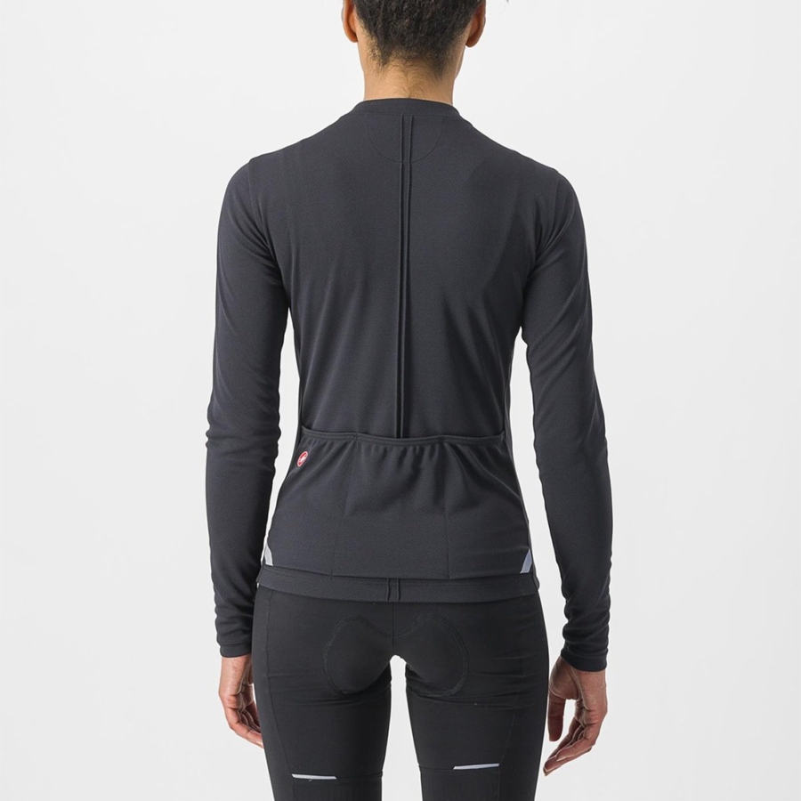 Castelli ANIMA 4 LONG SLEEVE Mez Női Fekete | LWCSUOI-84