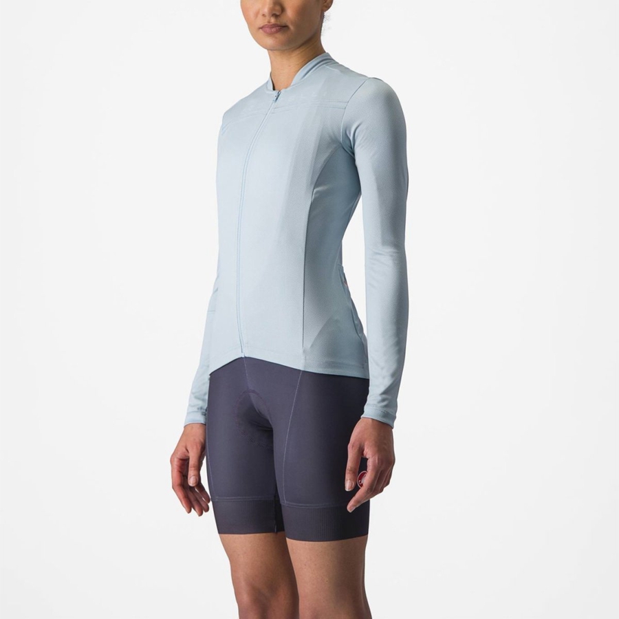 Castelli ANIMA 4 LONG SLEEVE Mez Női Kék | BFXHVMP-24