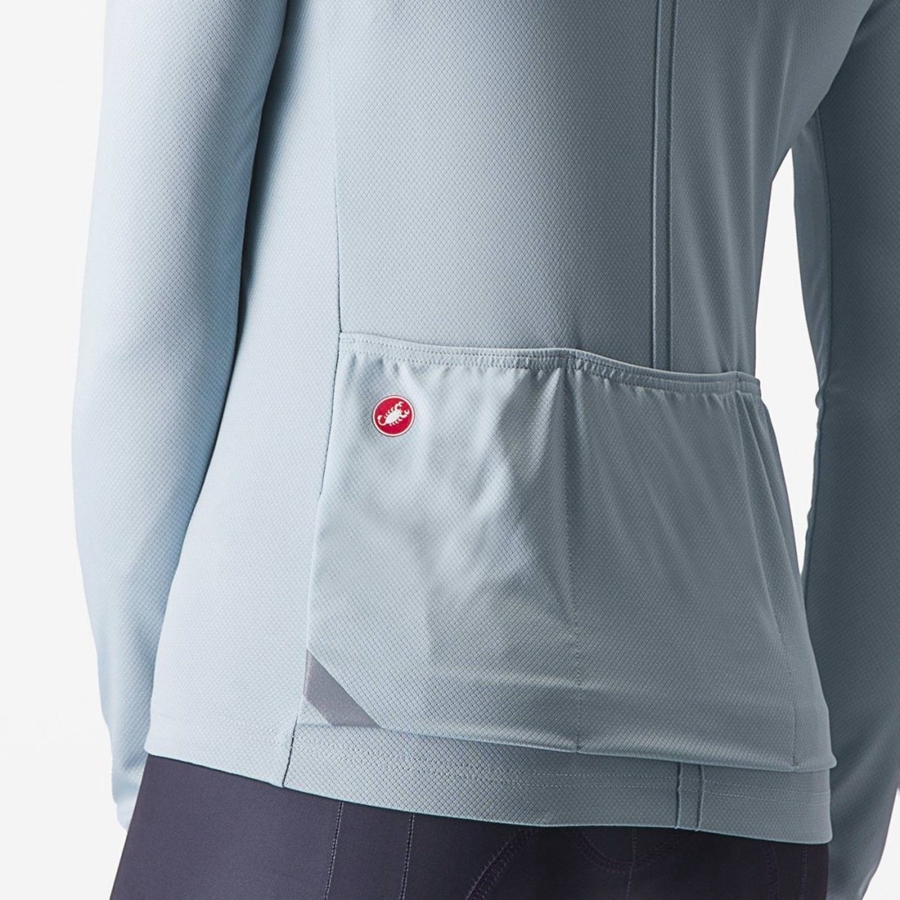 Castelli ANIMA 4 LONG SLEEVE Mez Női Kék | BFXHVMP-24