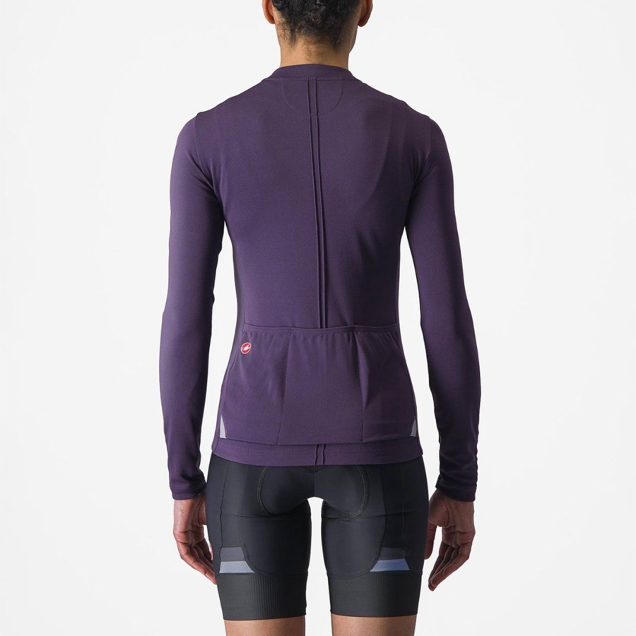 Castelli ANIMA 4 LONG SLEEVE Mez Női Lila | ZNEYXCI-18