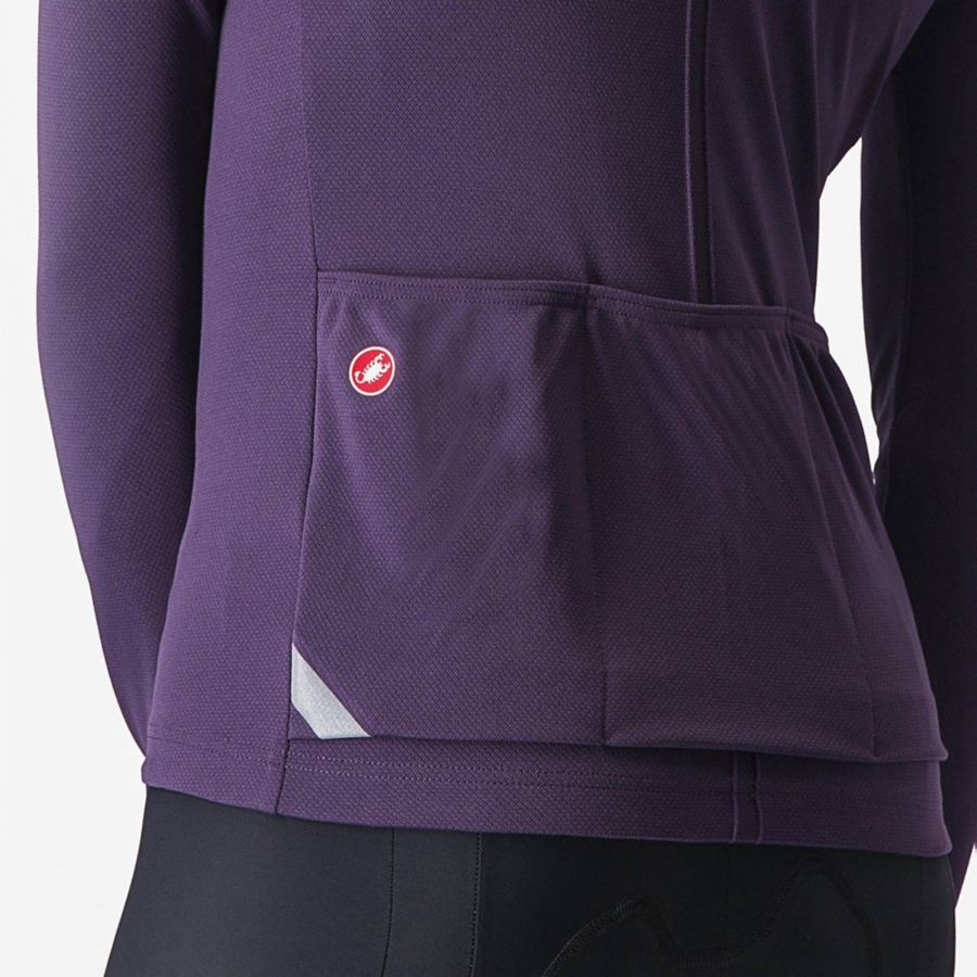 Castelli ANIMA 4 LONG SLEEVE Mez Női Lila | ZNEYXCI-18