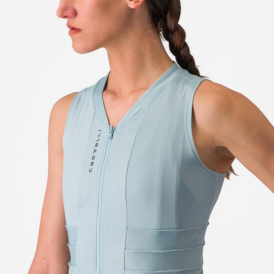 Castelli ANIMA 4 SLEEVELESS Mez Női Kék Sötétszürke Kék | LSEMVID-87