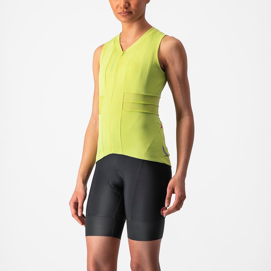 Castelli ANIMA 4 SLEEVELESS Mez Női Világos Zöld | ZNAVDEX-53