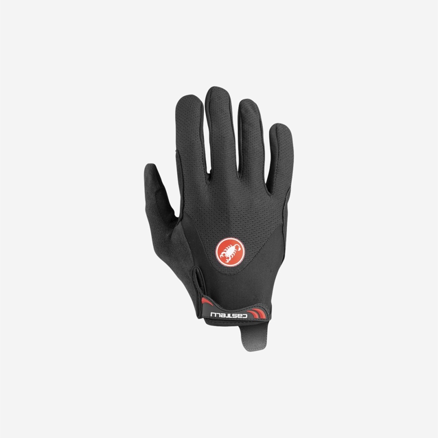 Castelli ARENBERG GEL LF Kesztyű Férfi Fekete | XQCHVDN-03