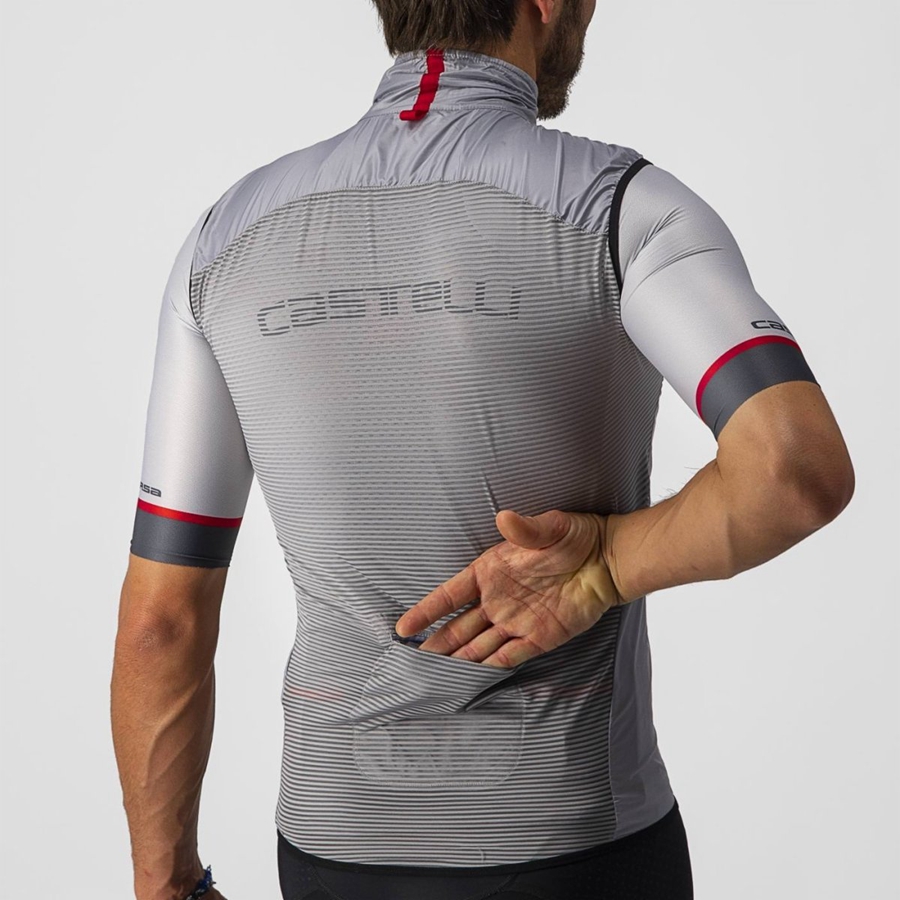 Castelli ARIA Mellény Férfi Titán Szürke | UBGNXWV-82