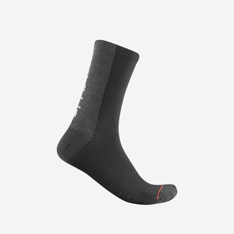 Castelli BANDITO WOOL 18 Zokni Férfi Fekete | IOVTLYP-58