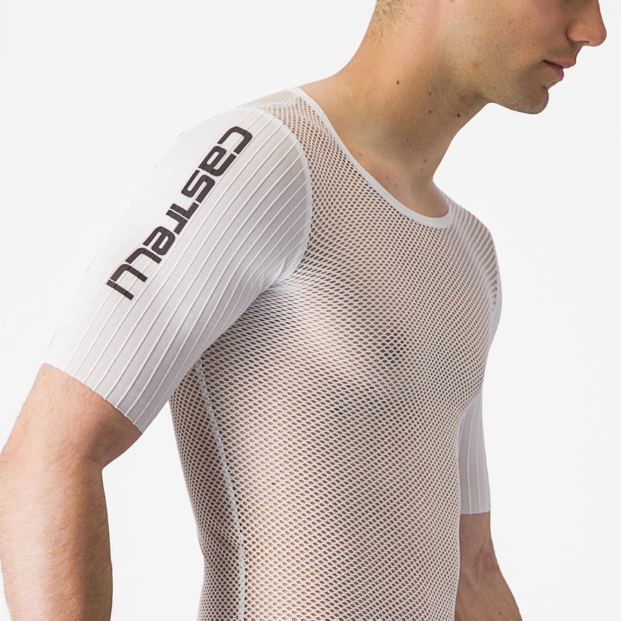 Castelli BOLERO SS Base Layer Férfi Fehér | QSHUWRO-29