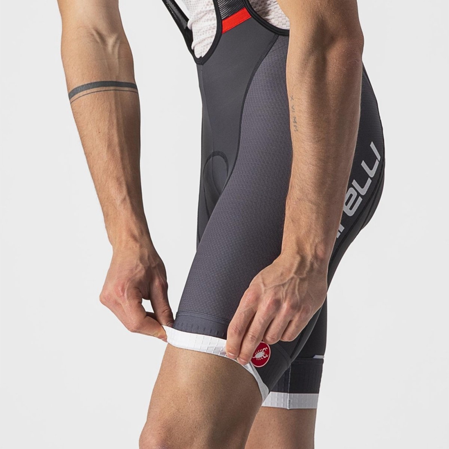 Castelli COMPETIZIONE KIT Rövidnadrág Bib-vel Férfi Sötétszürke Titán Szürke | HYKMFAX-35