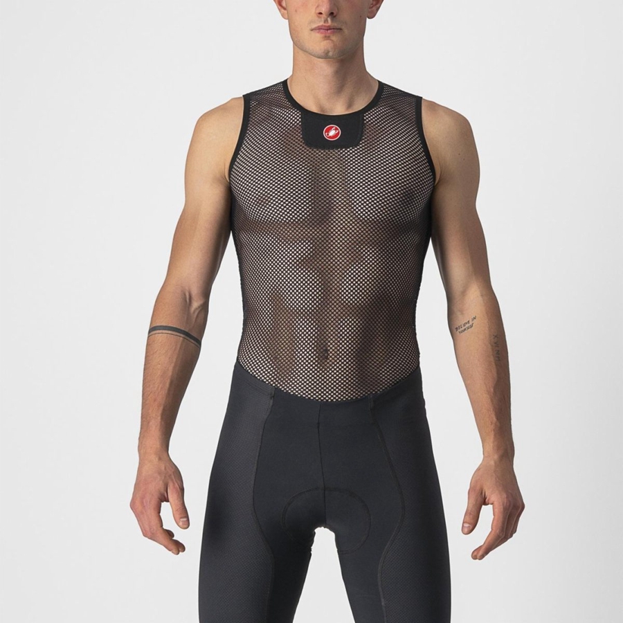 Castelli CORE MESH 3 SLEEVELESS Base Layer Férfi Fekete | WMQTUVD-98