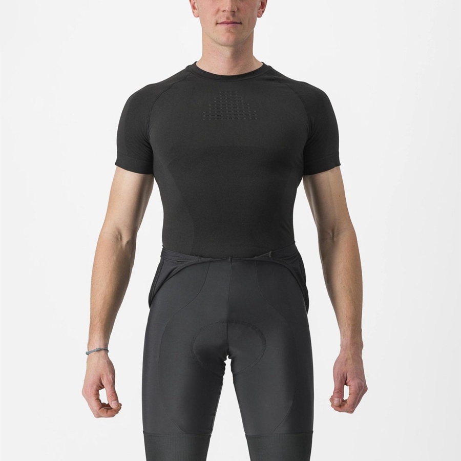 Castelli CORE SEAMLESS SS Base Layer Férfi Fekete | MCKHPLD-35