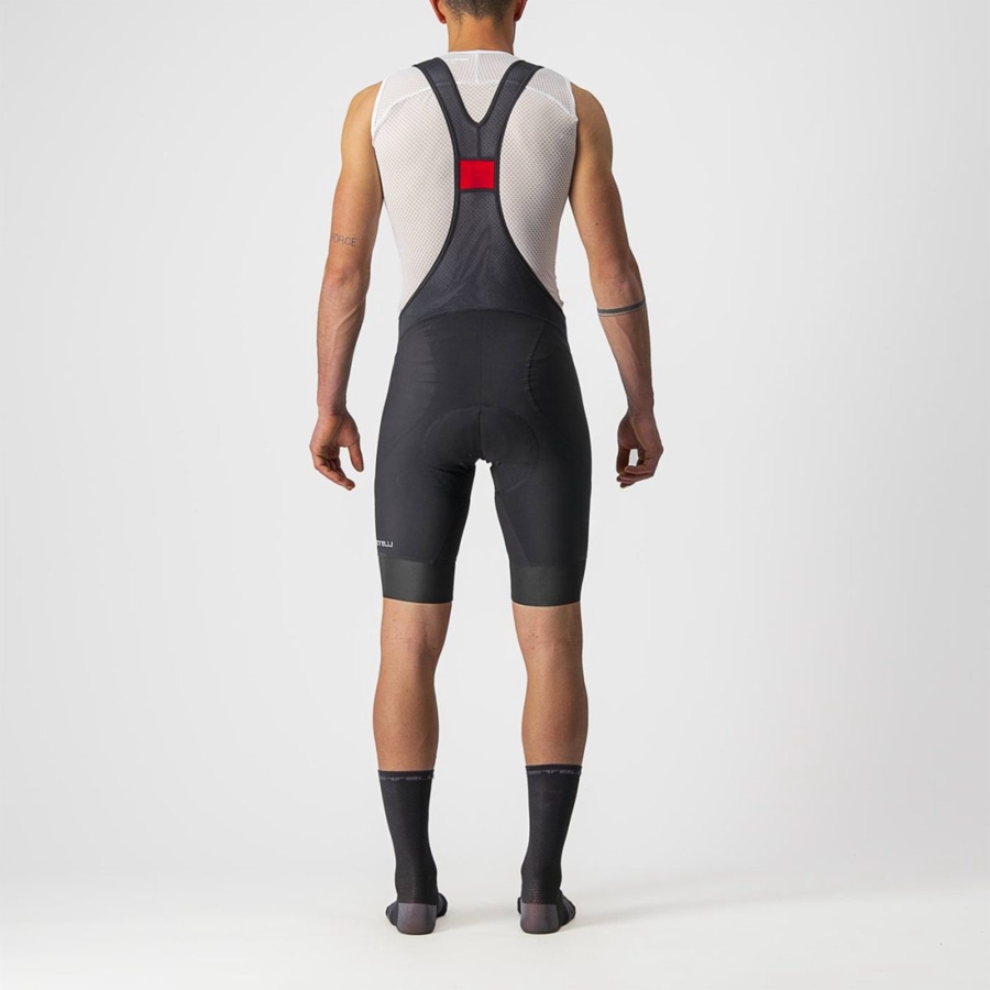 Castelli ENDURANCE 3 Rövidnadrág Bib-vel Férfi Fekete | QHTEMCR-62