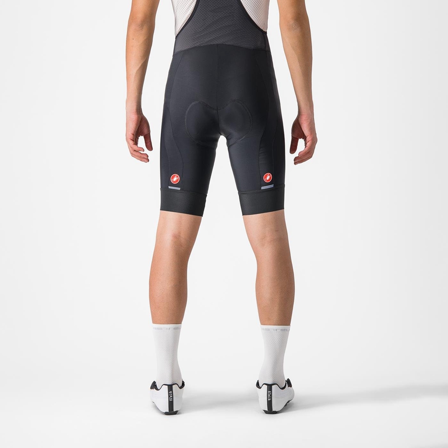 Castelli ENTRATA 2 Rövidnadrág Bib-vel Férfi Fekete | GFNZXHI-83