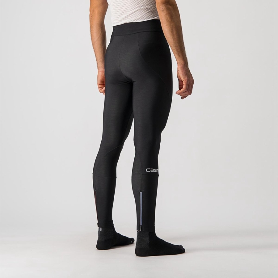 Castelli ENTRATA NO PAD Leggings Férfi Fekete | YVEMTWS-25