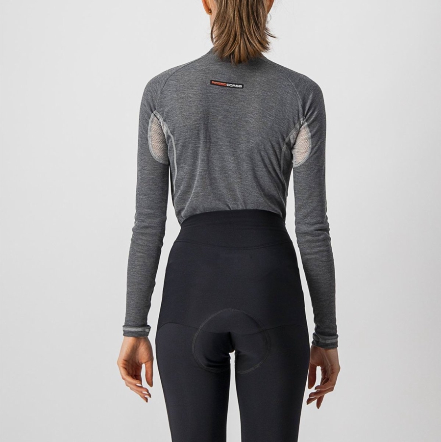 Castelli FLANDERS 2 W WARM LONG SLEEVE Base Layer Női Szürke | NFJILRP-36