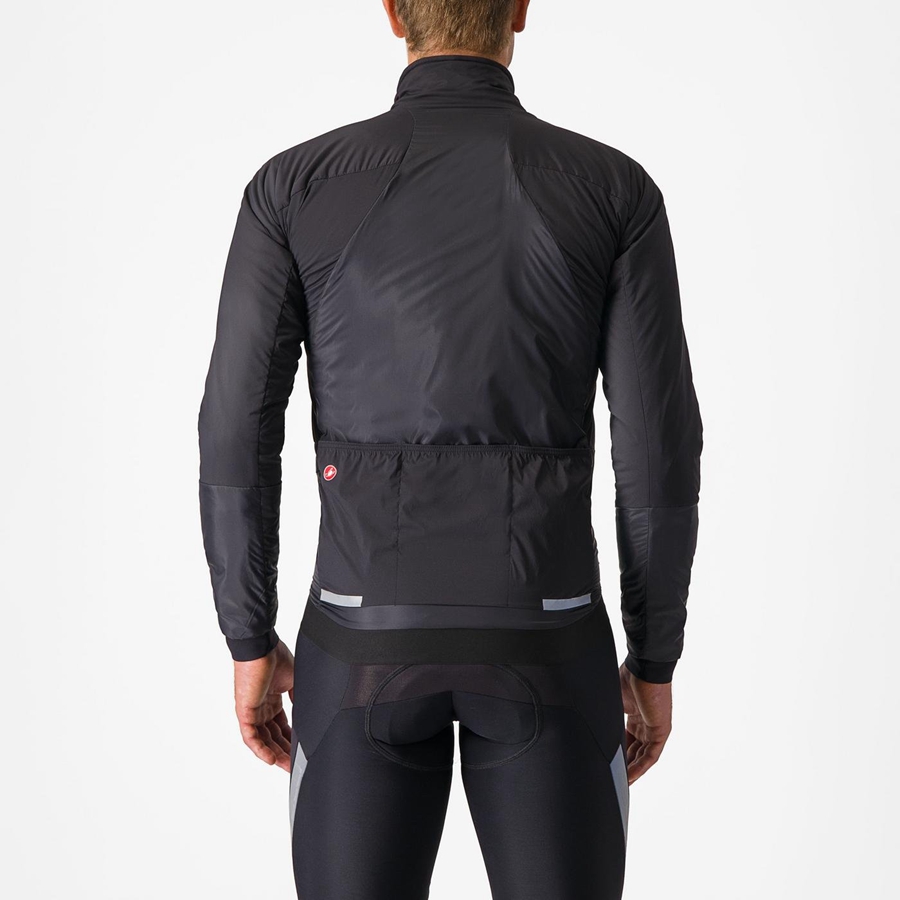 Castelli FLY THERMAL Kabát Férfi Fekete | YTJHSER-06