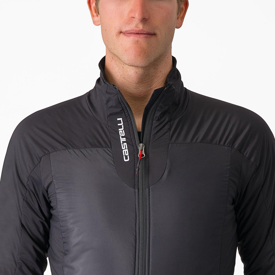 Castelli FLY THERMAL Kabát Férfi Fekete | YTJHSER-06