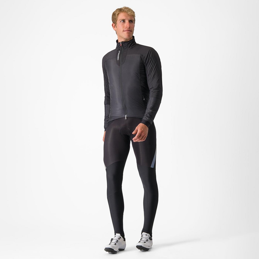 Castelli FLY THERMAL Kabát Férfi Fekete | YTJHSER-06