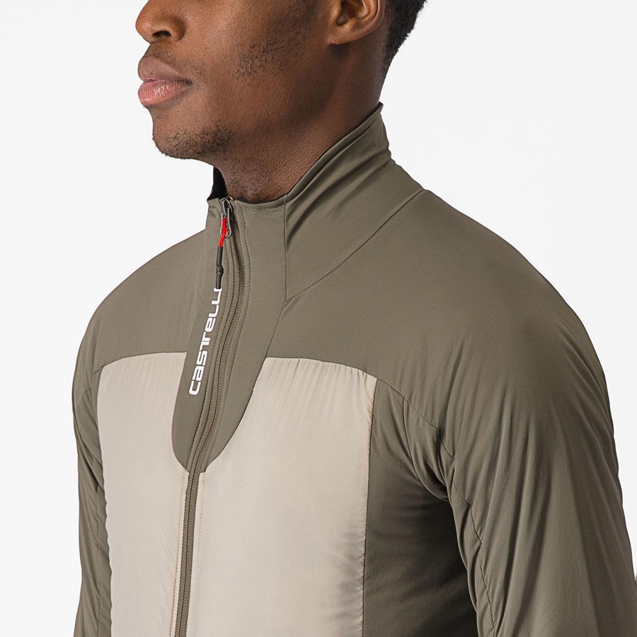 Castelli FLY THERMAL Kabát Férfi Zöld | SHUQKMI-58