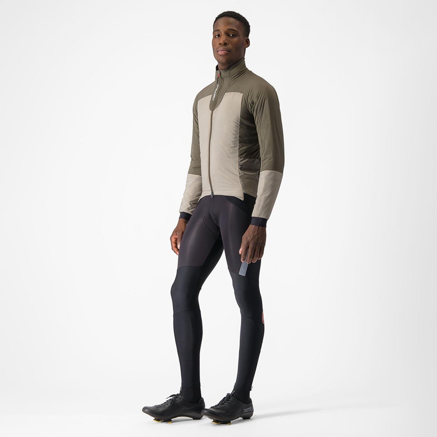 Castelli FLY THERMAL Kabát Férfi Zöld | SHUQKMI-58