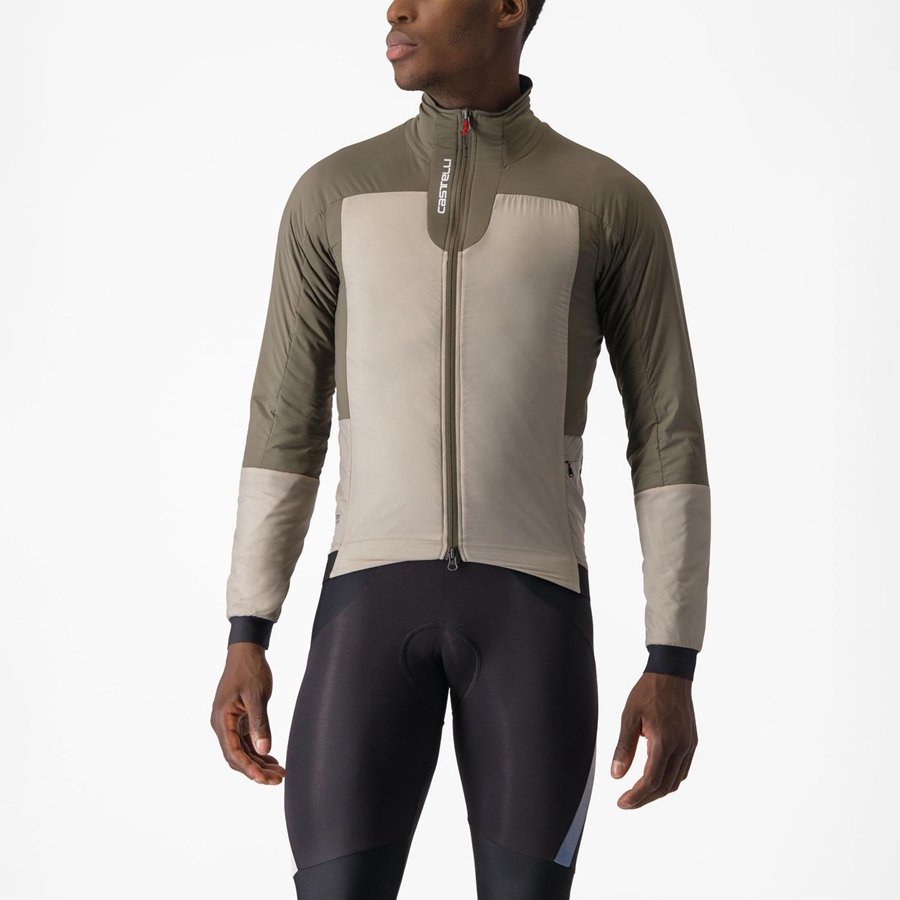 Castelli FLY THERMAL Kabát Férfi Zöld | SHUQKMI-58