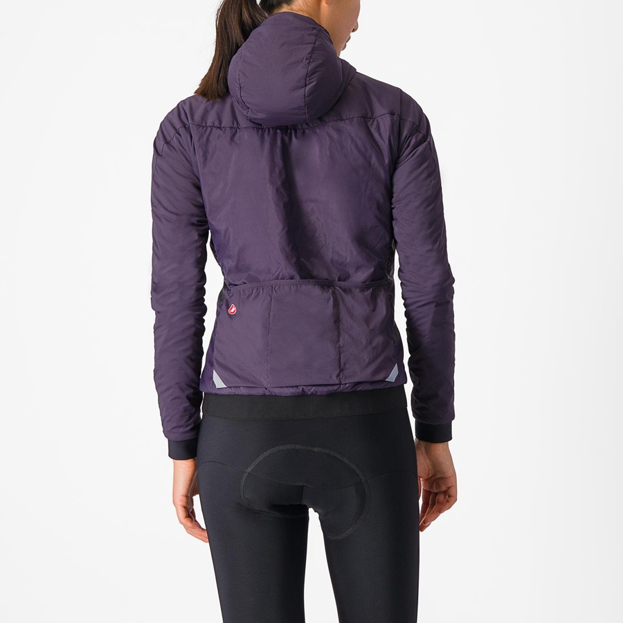 Castelli FLY THERMAL W Kabát Női Lila | XLVMHBN-68