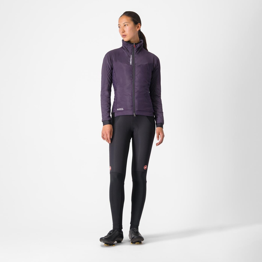 Castelli FLY THERMAL W Kabát Női Lila | XLVMHBN-68