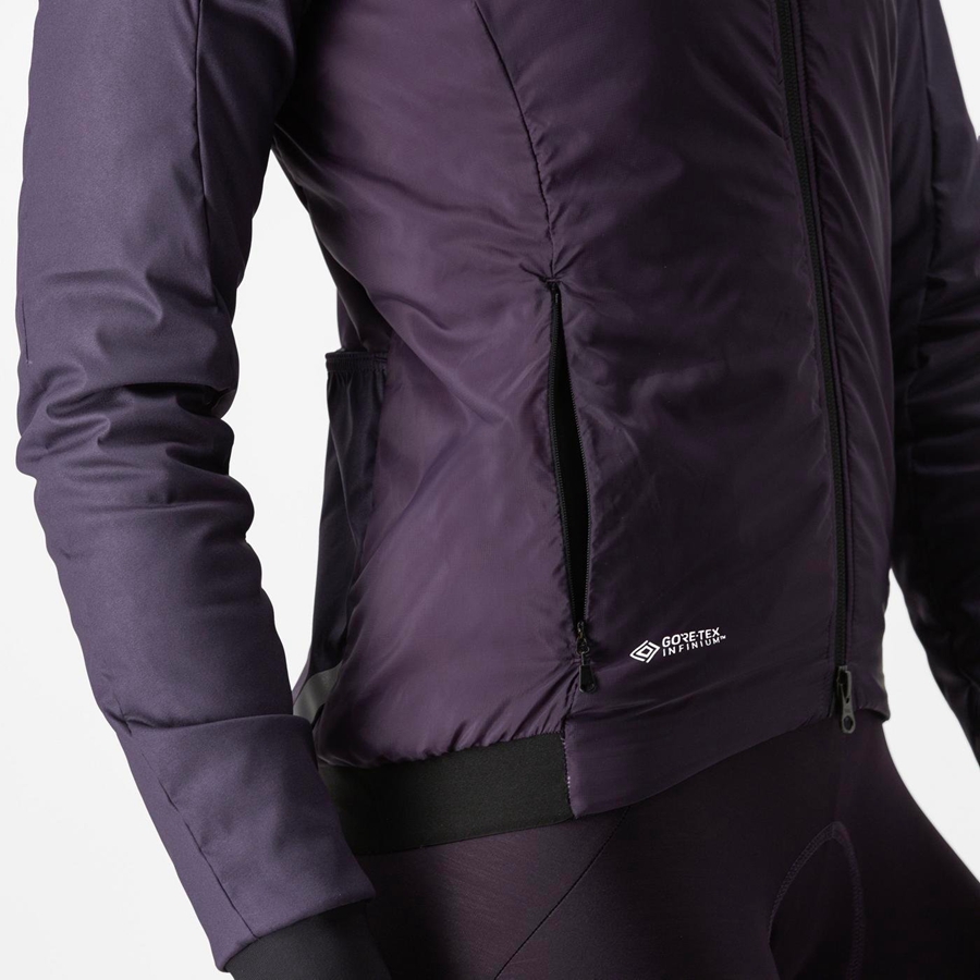 Castelli FLY THERMAL W Kabát Női Lila | XLVMHBN-68