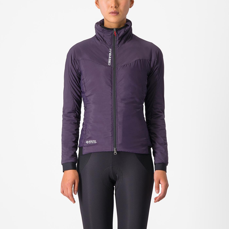 Castelli FLY THERMAL W Kabát Női Lila | XLVMHBN-68