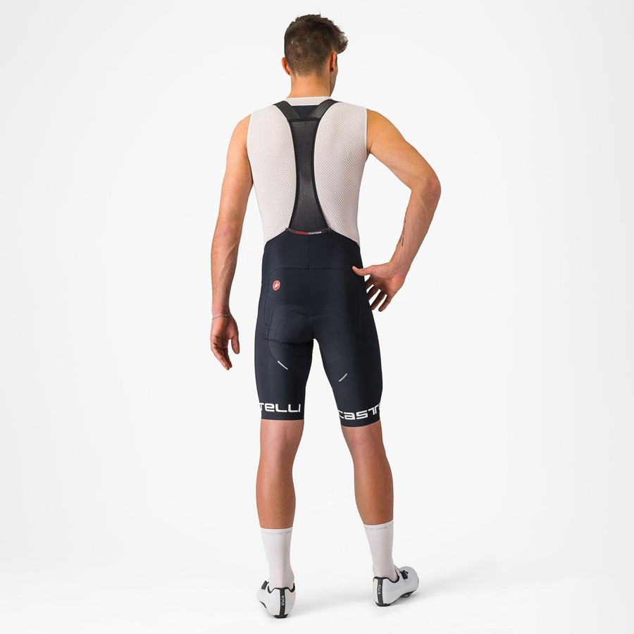 Castelli FREE AERO RC CLASSIC Rövidnadrág Bib-vel Férfi Fekete Fehér | QYXBISN-24