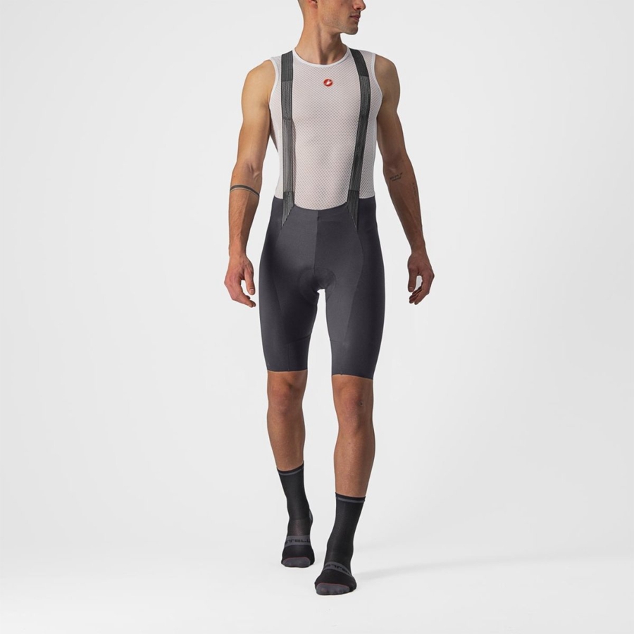 Castelli FREE AERO RC Rövidnadrág Bib-vel Férfi Sötétszürke | HCIZSKV-27