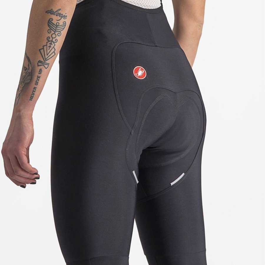 Castelli FREE AERO RC W DT Harisnya Bib-vel Női Fekete | FLHXCSK-76