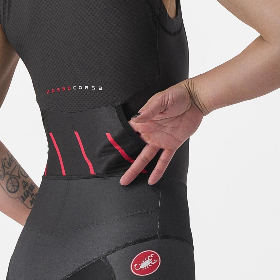 Castelli FREE SANREMO W SLEEVELESS Öltönyök Női Fekete | BNUGAFD-30