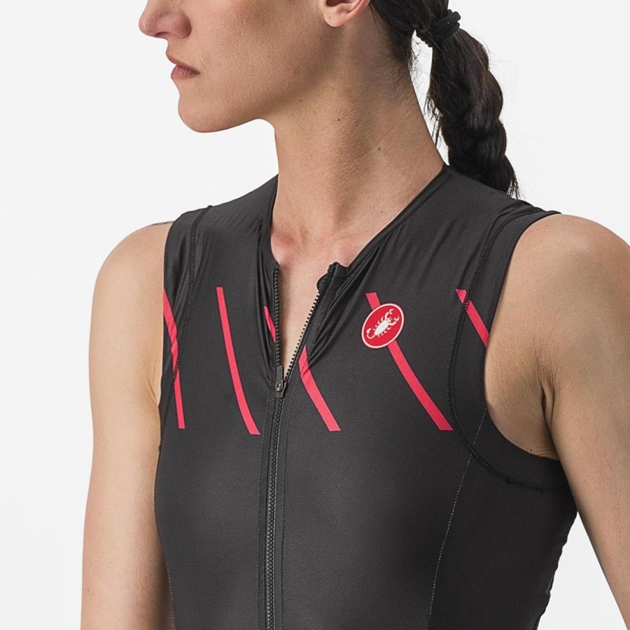 Castelli FREE SANREMO W SLEEVELESS Öltönyök Női Fekete | BNUGAFD-30