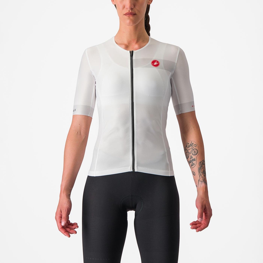 Castelli FREE SPEED 2 W RACE TOP Öltönyök Női Fehér Fekete | ZGTACQR-04